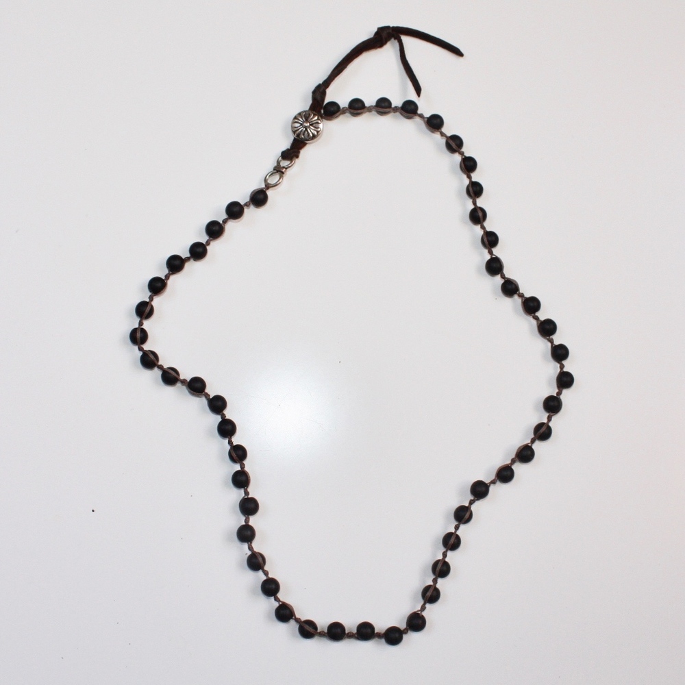 Matte Black Agate Necklace